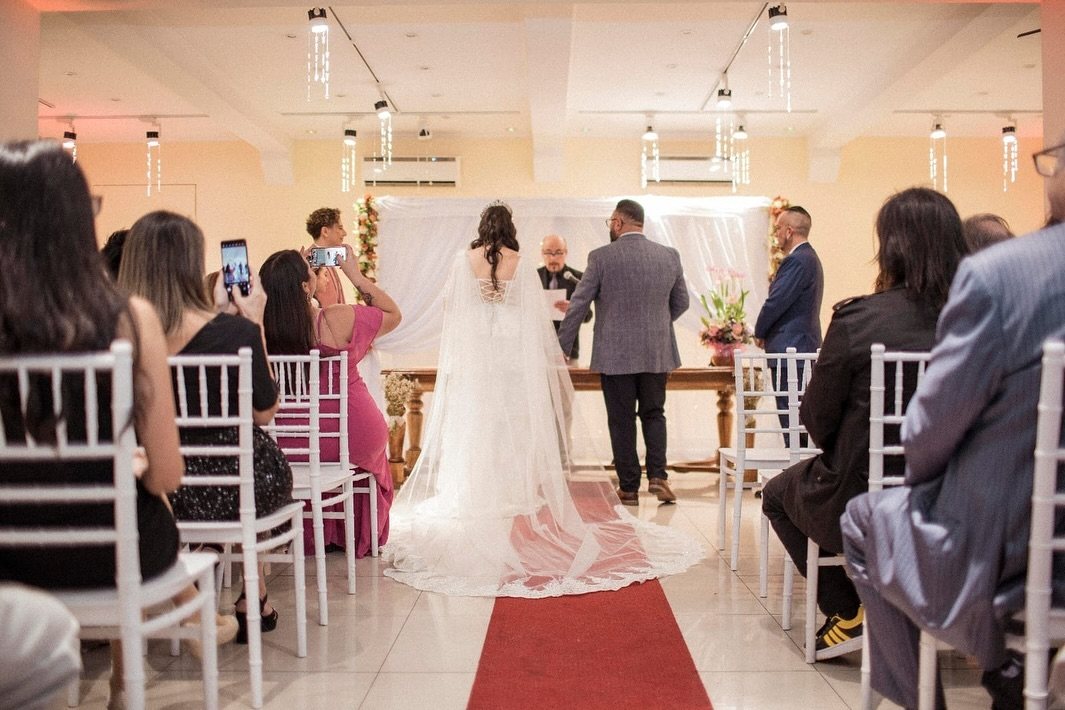 Salón montado para matrimonio