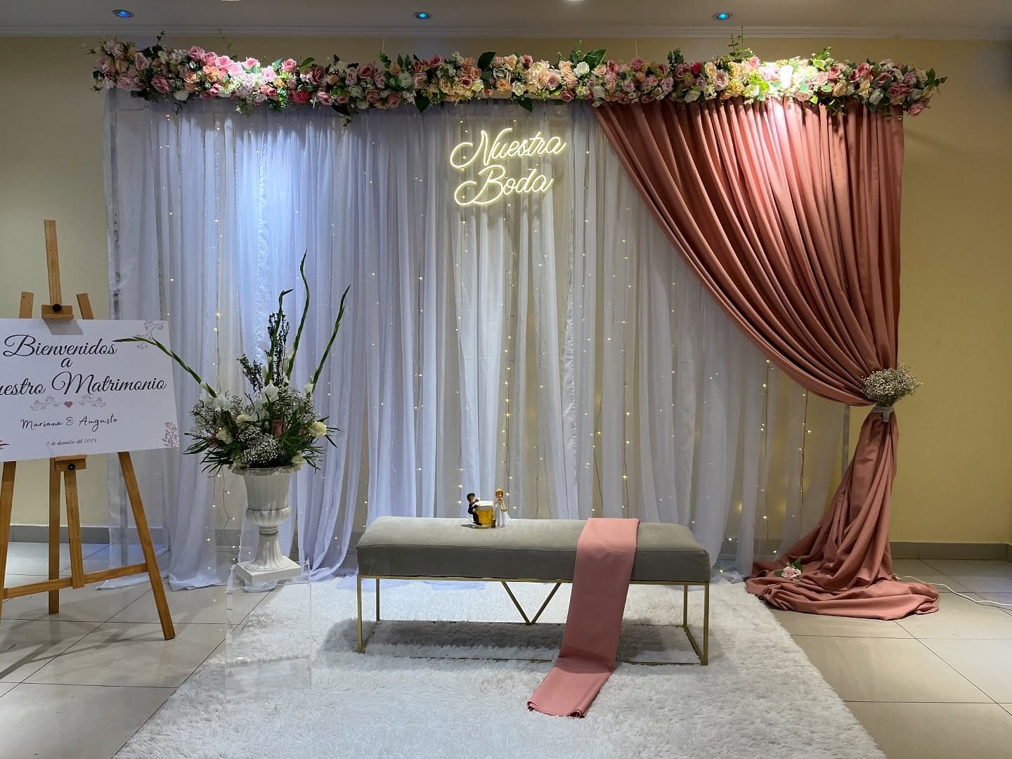 Backdrop de matrimonio 'Nuestra Boda'